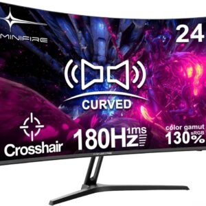 New 24" Curved Gaming Monitor, FHD 1080P, 180Hz Refresh Rate, 1ms Response, AMD FreeSync, Ultra-Slim Design, HDMI/DP, VESA Mountable #TikTokShopBacktoSchool